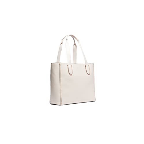 COACH Women's Derby Tote in Pebble Leather, Chalk