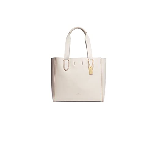 COACH Women's Derby Tote in Pebble Leather, Chalk