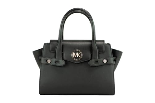 Michael Kors Carmen Colorblock Medium Flap Satchel (Black)