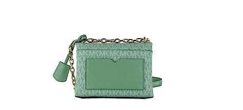 Cece Small Sea Green Signature PVC Convertible Flap Crossbody Bag