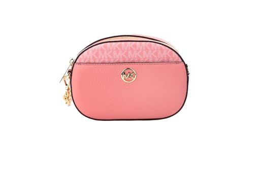 Michael Kors JET SET GLAM SMALL FRONT POCKET OVAL CROSSBODY BAG TEA ROSE, Tea Rose