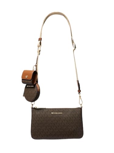 Michael Kors Jet Set Logo Crossbody Bag with Case (Brown), Brown