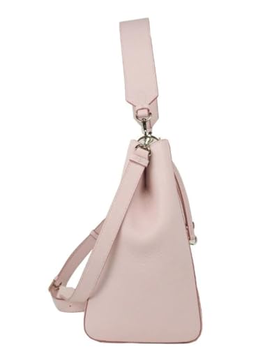 MCM Aren Medium Visetos Powder Pink Leather Hobo Shoulder Crossbody Women's Handbag, Pink, One Size