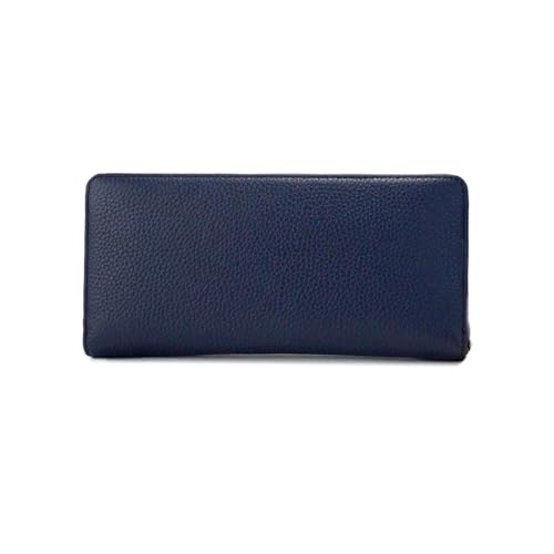 Michael Kors Jet Set Travel Continental Leather Wallet/Wristlet Navy Gold, NS