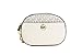 Jet Set Glam Light Cream Leather Oval Crossbody Bag Purse