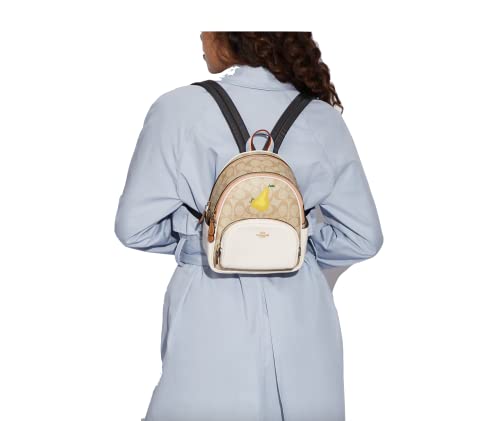 Coach Mini Court Backpack, Im/Light Khaki Chalk Multi, S, Mini Court Backpack