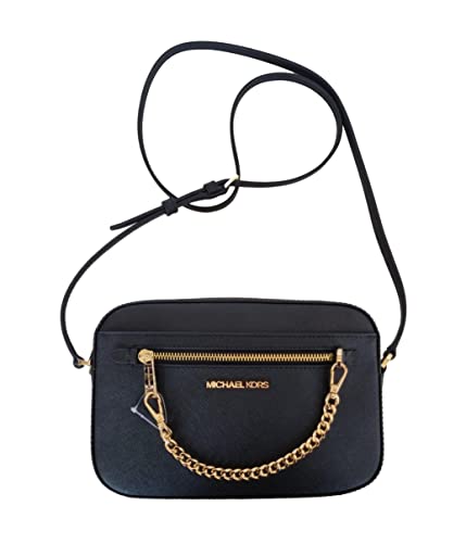 Michael Kors Women's Jet Set Item Large East West Chain Crossbody in Black, Style 35S1GTTC7L.