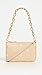 MCM Women's Beige Logo Polyurethane Removable Chain Strap 18In Single Strap Crossbody Handbag Purse