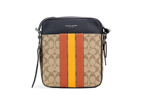 COACH Hudson 21 Signature Varsity Stripe Coated Canvas Crossbody Bag