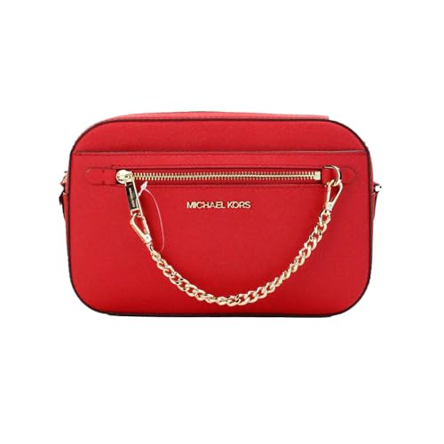 Michael Kors Jet Set Large Logo Crossbody, Bright Red, Large