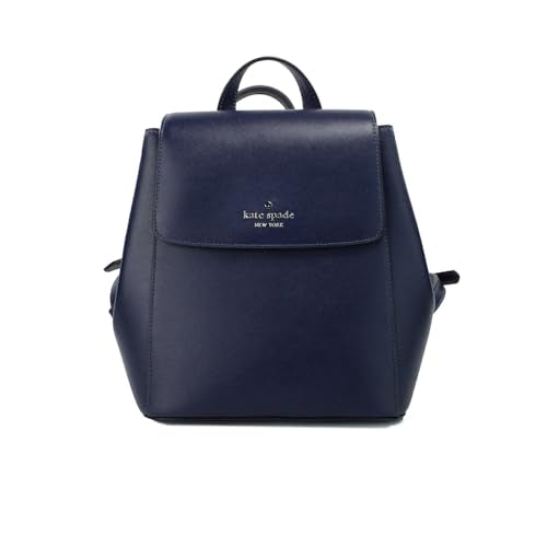 Kate Spade New York Women's Madison Saffiano Leather Flap Backpack, Parisian Navy, Parisian Navy