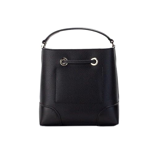 Michael Kors Mercer Small Pebbled Leather Bucket Bag Black, Black, M, Measures: 12" W X 8" H X 7" D