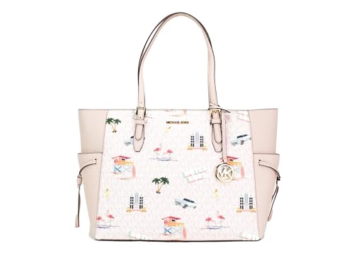 Michael Kors Gilly Large Jet Set Drawstring Top Zip Tote (Light Powder Blush Miami), Pink Miami, One Size