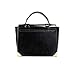 Michael Kors Manhattan Medium Contrast-Trim Leather Satchel, Metallic Black