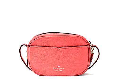 Kate Spade Kourtney Camera Leather Crossbody Bag Purse Handbag style # wkru6817 (Stop Light)