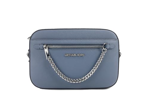 Michael Kors Women's Jet Set Item LARGE EAST WEST CHAIN Crossbody (Denim), Blue