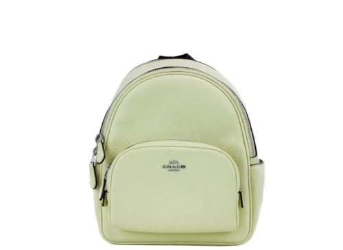 Coach Women's Mini Court Backpack, Sv/Pale Lime, One Size, Mini Court Backpack