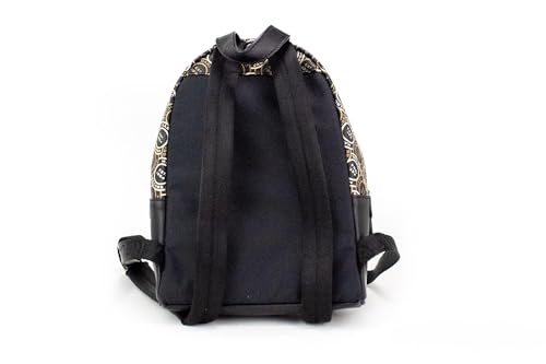 Marc Jacobs Signet Mini Black Logo Printed Leather Shoulder Backpack Bookbag, No-colour