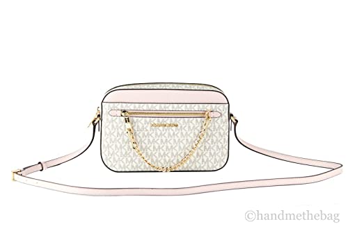 Michael Kors Jet Set East West Chain Crossbody Vanilla MK Powder Blush Pink