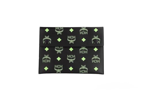 MCM Color Splash Logo Pouch, Dahlia Purple/Summer Green, One Size