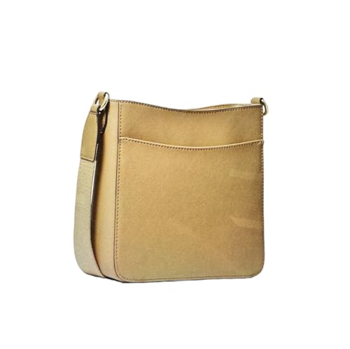 Michael Kors Small Leather Crossbody Bag (Camel), Camel