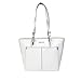 Michael Kors Jet Sest Travel Medium Double Pocket Tote, Optic White