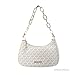 Michael Kors Cora Medium Signature PVC Zip Pouchette Crossbody Bag Light Cream, Lt Cream Multi, Medium