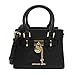 MICHAEL KORS Hamilton XS Small Black Grained Leather Satchel Crossbody Bag Purse, Black, Medium