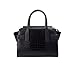 Michael Kors Carmen Medium Crocodile Embossed Belted Satchel Black, Black