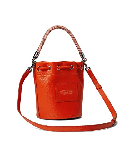 Marc Jacobs The Leather Logo Bucket Bag Colour : Orange, Size : One Size