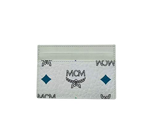 MCM Women's Spectrum Diamond Rainbow Logo Visetos Card Holder MYAAASV02, White, XS