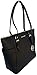 Michael Kors Charlotte Saffiano Leather Large Top Zip Tote - Black