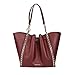 Michael Kors Mina Large East West Shoulder Bag Tote Dark Cherry Pebbled Leather, Dark Cherry