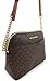 Michael Kors Jet Set Medium Crossbody Leather Handbag (BROWN)