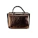 Michael Kors Manhattan Medium Contrast-Trim Leather Satchel, Metallic Mocha