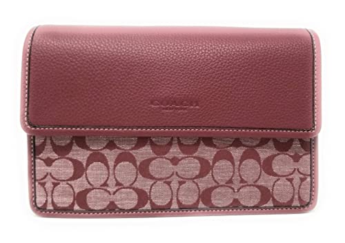 COACH Men's Turner Flap Crossbody in Signature Chambray, Wine