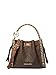 Michael Kors Mina Small Signature Logo Chain Crossbody Bag (Brown Signature), Brown Signature, Small