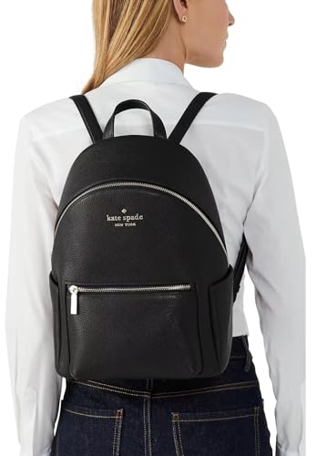 Kate Spade New York Leila Dome Backpack Pebbled Leather Medium, Black