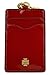 Tory Burch Women's 139338 Emerson Smooth Leather ID Badge Key Ring Wallet Bag (606 Lipstick Red), 606 Lipstick Red, Wallet