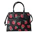 Kate Spade New York Madison Rose Toss Printed Medium Satchel Black Res, Black, Red