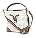 Michael Kors Mercer Small Leather Bucket Crossbody Bag Vanilla Signature, Vanilla Pvc, Medium