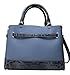 Michael Kors Large Belted Satchel with Crossbody Strap, Denim, Large