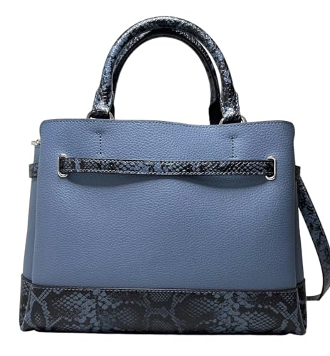 Michael Kors Large Belted Satchel with Crossbody Strap, Denim, Large