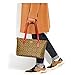 COACH Women's Gallery Tote in Signature Canvas, Khaki - Electric Red