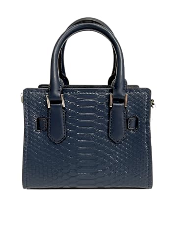 Michael Kors Hamilton XS Small Leather Satchel Crossbody Bag Purse, Navy