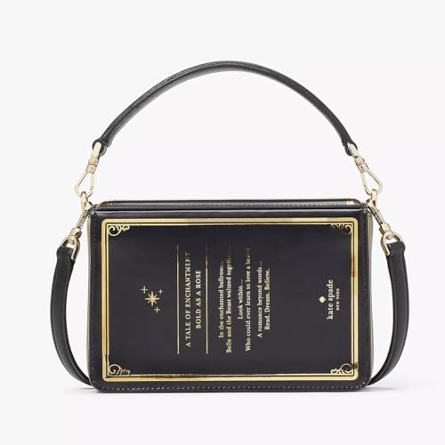 kate spade new york x Disney Women's Beauty and the Beast 3D Story Book Clutch Crossbody, Black O/S, Black, One Size