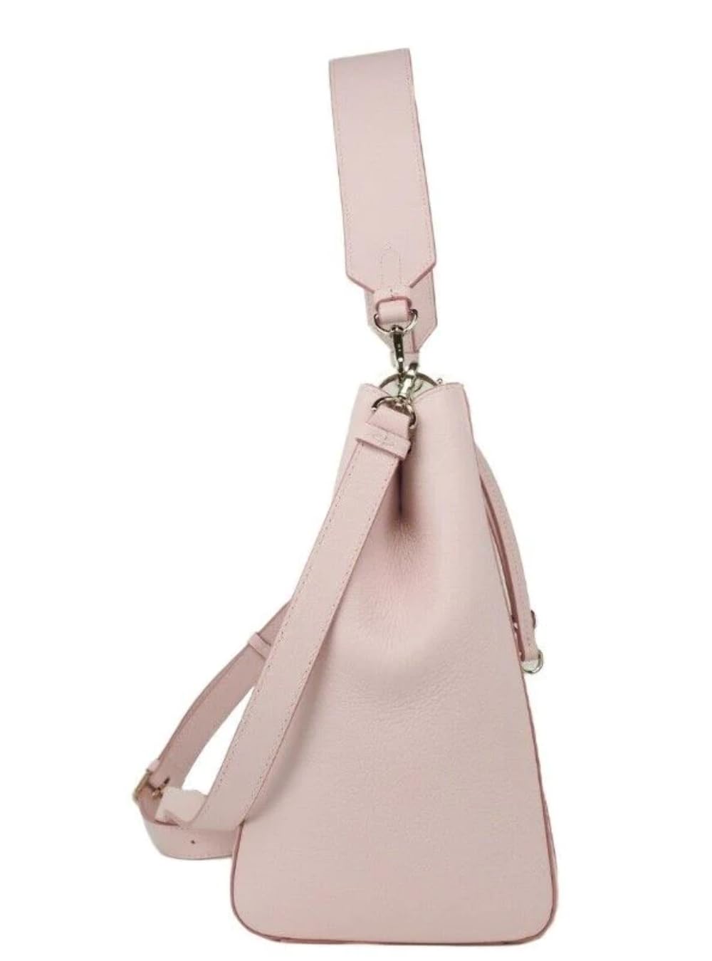 MCM Aren Medium Visetos Powder Pink Leather Hobo Shoulder Crossbody Women's Handbag, Pink, One Size