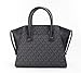 Michael Michael Kors Avril Small Logo Top-Zip Satchel, Black Logo