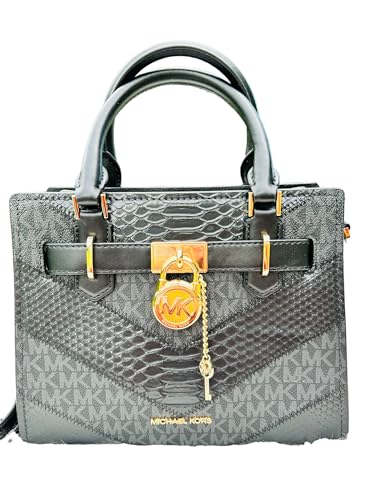 Michael Kors Hamilton Small Satchel, Black Multi, Small