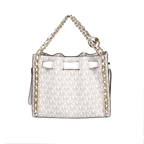 Michael Kors Mina Small Signature Logo Chain Crossbody Bag (LT CRM MULTI), Lt Crm Multi, Small